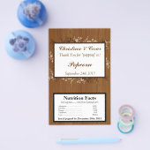 Magnetron Popcorn Wrapper Houten Plank Bloemen Wed Flyer (Enkel)