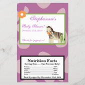 Magnetron Popcorn Wrapper Jacana Paarse Dieren Flyer (Voorkant)