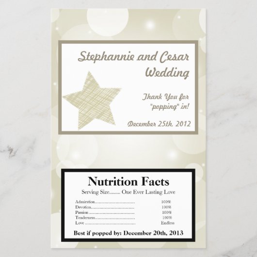 Magnetron Popcorn Wrapper Kerststerren Flyer (Voorkant)