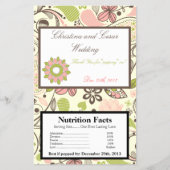 Magnetron Popcorn Wrapper Lente Roze/Groene Bloeme Flyer (Voorkant)