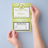 Magnetron Popcorn Wrapper Lime Green Pear Swirls Flyer (Hand)