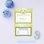 Magnetron Popcorn Wrapper Lime Green Pear Swirls Flyer (Enkel)