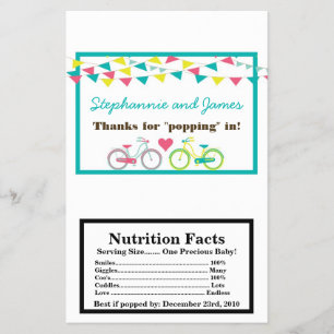 Magnetron Popcorn Wrapper Love Fiets Fietsen Flyer