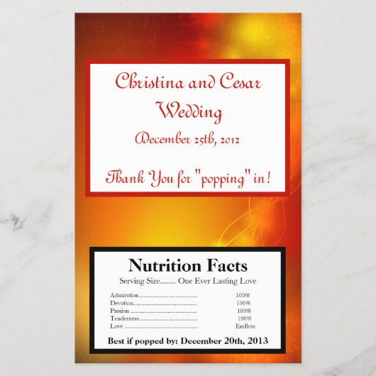 Magnetron Popcorn Wrapper Marokkaanse lantaarn Flyer (Voorkant)