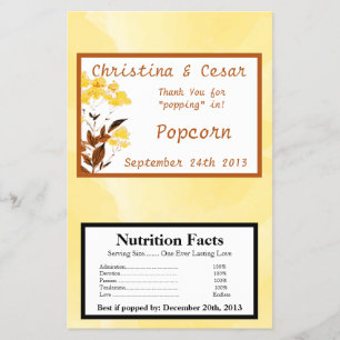 Magnetron Popcorn Wrapper Mosterd Geel Poppy Flo Flyer