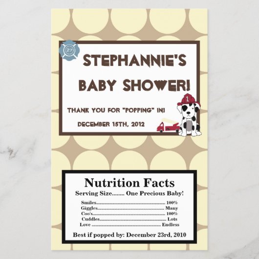 Magnetron Popcorn Wrapper Nojo brandweerauto Flyer (Voorkant)