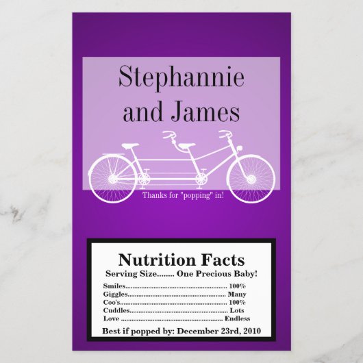 Magnetron Popcorn Wrapper Paarse Dubbele Bike Flyer (Voorkant)
