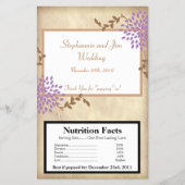 Magnetron Popcorn Wrapper Paarse en groene Bloemen Flyer (Voorkant)