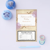 Magnetron Popcorn Wrapper Paarse en groene Bloemen Flyer (Enkel)