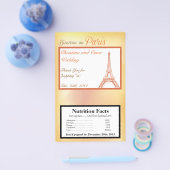 Magnetron Popcorn Wrapper Paris Peach Flyer (Enkel)