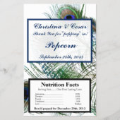 Magnetron Popcorn Wrapper Peacock Feathers Blauw Flyer (Voorkant)