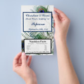 Magnetron Popcorn Wrapper Peacock Feathers Blauw Flyer (Hand)