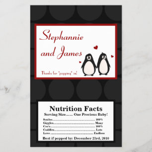 Magnetron Popcorn Wrapper Penguin Love Paar Mate Flyer