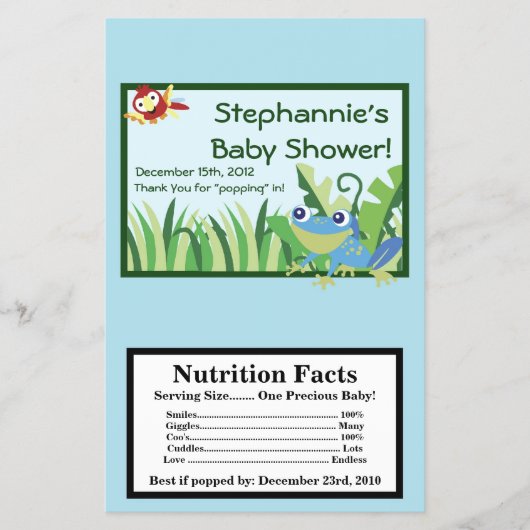 Magnetron Popcorn Wrapper Rain-forest Oerwoud Flyer (Voorkant)