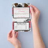 Magnetron Popcorn Wrapper Roze Bloem Bruin Bladere Flyer (Hand)