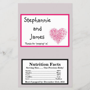 Magnetron Popcorn Wrapper Roze Bloemen Bloemen Flyer