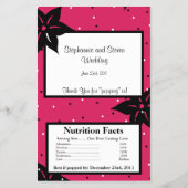 Magnetron Popcorn Wrapper Roze en Zwarte Bloemen Flyer (Voorkant)