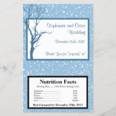 Magnetron Popcorn Wrapper Winter Blauw Kerstmis Flyer (Voorkant)