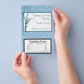 Magnetron Popcorn Wrapper Winter Blauw Kerstmis Flyer (Hand)