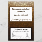 Magnetron Popcorn Wrapper Winter Bruin / Sterren Flyer (Voorkant)