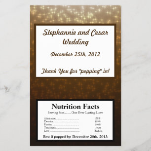 Magnetron Popcorn Wrapper Winter Bruin / Sterren Flyer