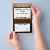 Magnetron Popcorn Wrapper Winter Bruin / Sterren Flyer (Hand)