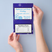 Magnetron Popcorn Wrapper Witte Sneeuwvlokken Flyer (Hand)