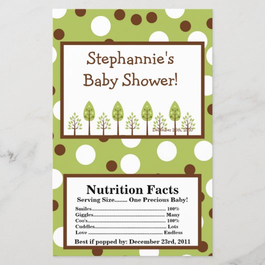 Magnetron Popcorn Wrapper Woodland Friends Trees Flyer (Voorkant)