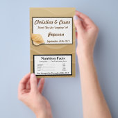 Magnetron Popcorn Wrapper Zeeschelpen op Sandy Bea Flyer (Hand)