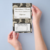 Magnetron Popcorn Wrapper Zwart Crème Daisies/Carn Flyer (Hand)
