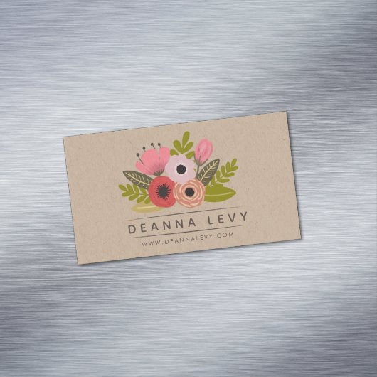 MAGNETS Bloemen Boeket Business Promotionele Kaart Magnetisch Visitekaartje (Voorbeeld)