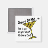 MAGNETS Eten! Olijven? Medium of Rare? Magneet (Voorkant / Achterkant)