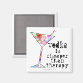 MAGNETS, VODKA IS CHEAPER DAN THERAPIE MAGNEET (Voorkant / Achterkant)