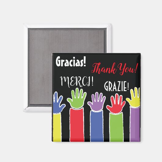 Magnetvierkant Bedankt A Lot Magnet (Voorkant / Achterkant)