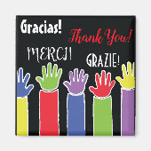 Magnetvierkant Bedankt A Lot Magnet (Voorkant)