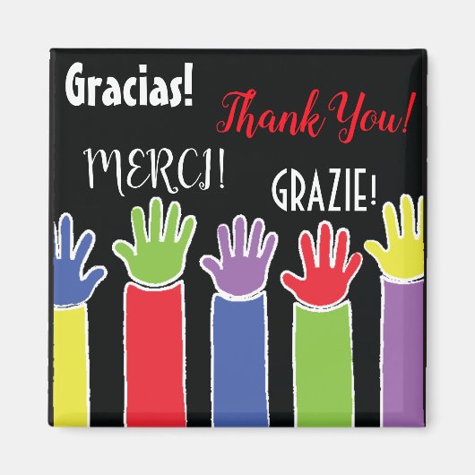 Magnetvierkant Bedankt A Lot Magnet (Voorkant)