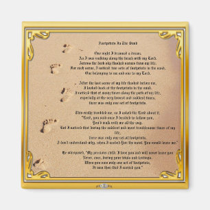 Magnetvoetafdrukken in de zand Sober Champions Magneet