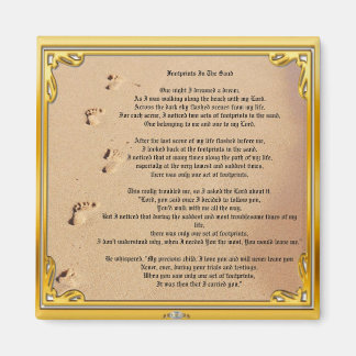 Magnetvoetafdrukken in de zand Sober Champions Magneet