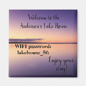 Magnetwervactivering van het meer Wifi-wachtwoord Magneet (Voorkant)