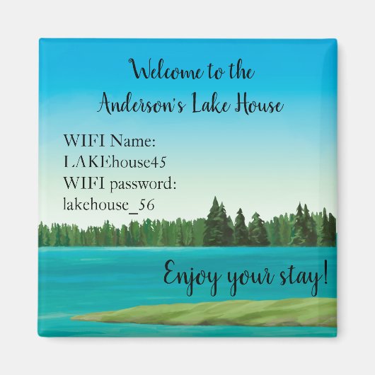 Magnetwervactivering van het meer Wifi-wachtwoord Magneet (Voorkant)