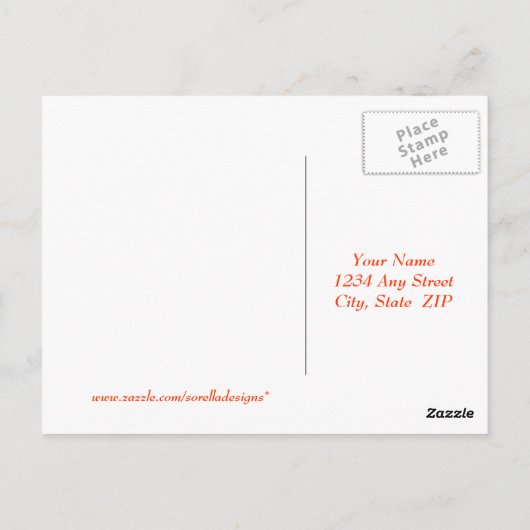 "Magnifica" Honeysuckle Briefkaart (Achterkant)