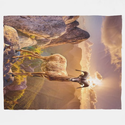 Magnificant Antelope Fleece Deken (Voorkant (Horizontaal))