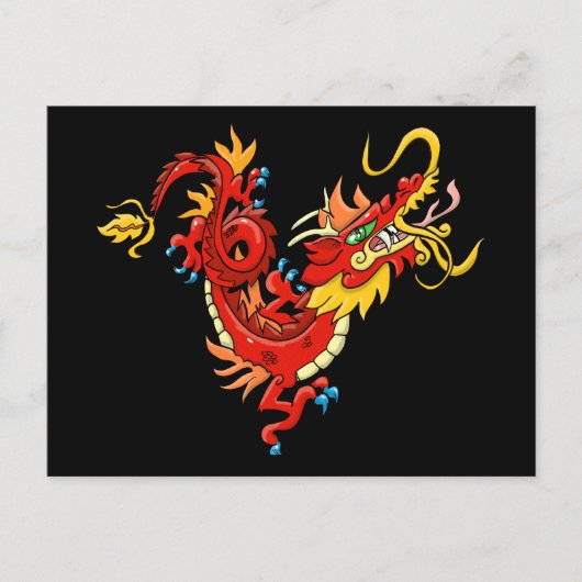 Magnificant Asian Dragon Briefkaart (Voorkant)