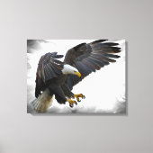 Magnificant Bald Eagle in Flight Canvas Afdruk (Voorkant)