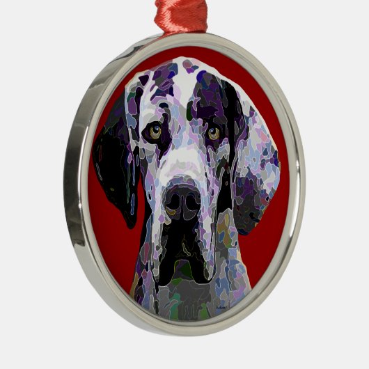 Magnificant Great Dane European Harlequin Ornament (Rechts)