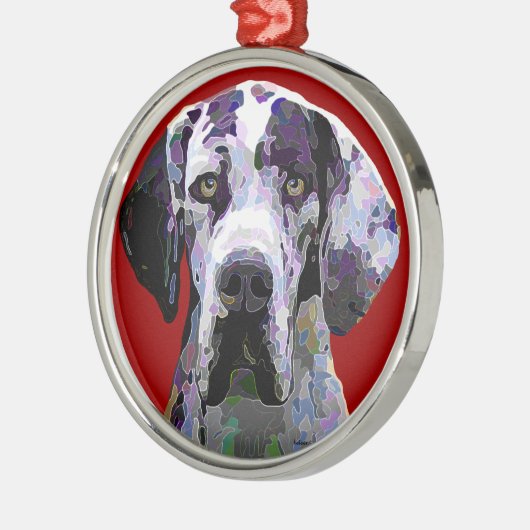 Magnificant Great Dane European Harlequin Ornament (Links)
