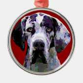 Magnificant Great Dane European Harlequin Ornament (Voorkant)