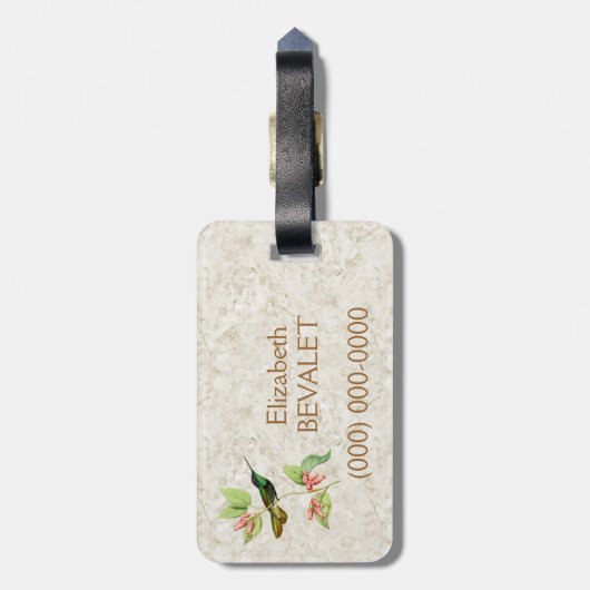 Magnificant Hummingbird Bagagelabel (Achterkant verticaal)