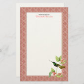 Magnificant Hummingbird Personal Briefpapier (Voorkant / Achterkant)