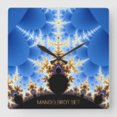 Magnificant Mandelbrot Fractal Vierkante Klok (Voorkant)